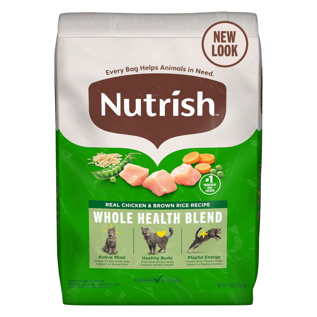 Chicken & Brown Rice Recipe Dry Cat Food 14 lb. Bag J548