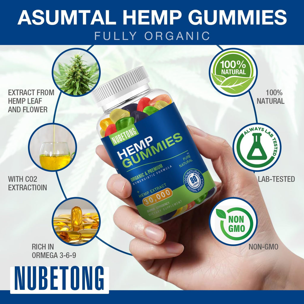 Organic Hemp Gummies Supplement 2 Packs M5975