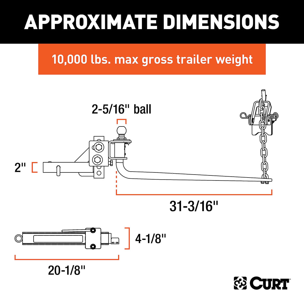 Round Bar Weight Distribution Hitch with Sway Control N875