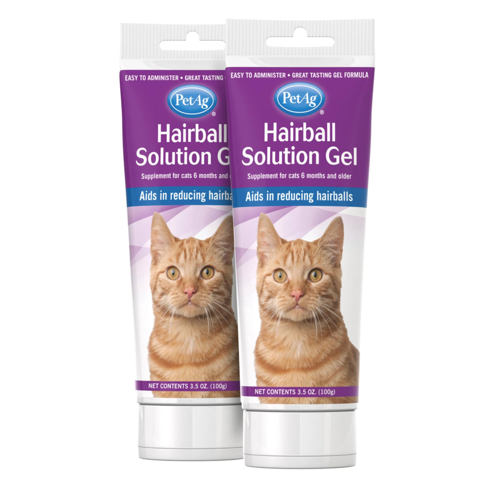 Hairball Solution Gel Supplement for Cats 3.5 oz Pack of 2 D29703
