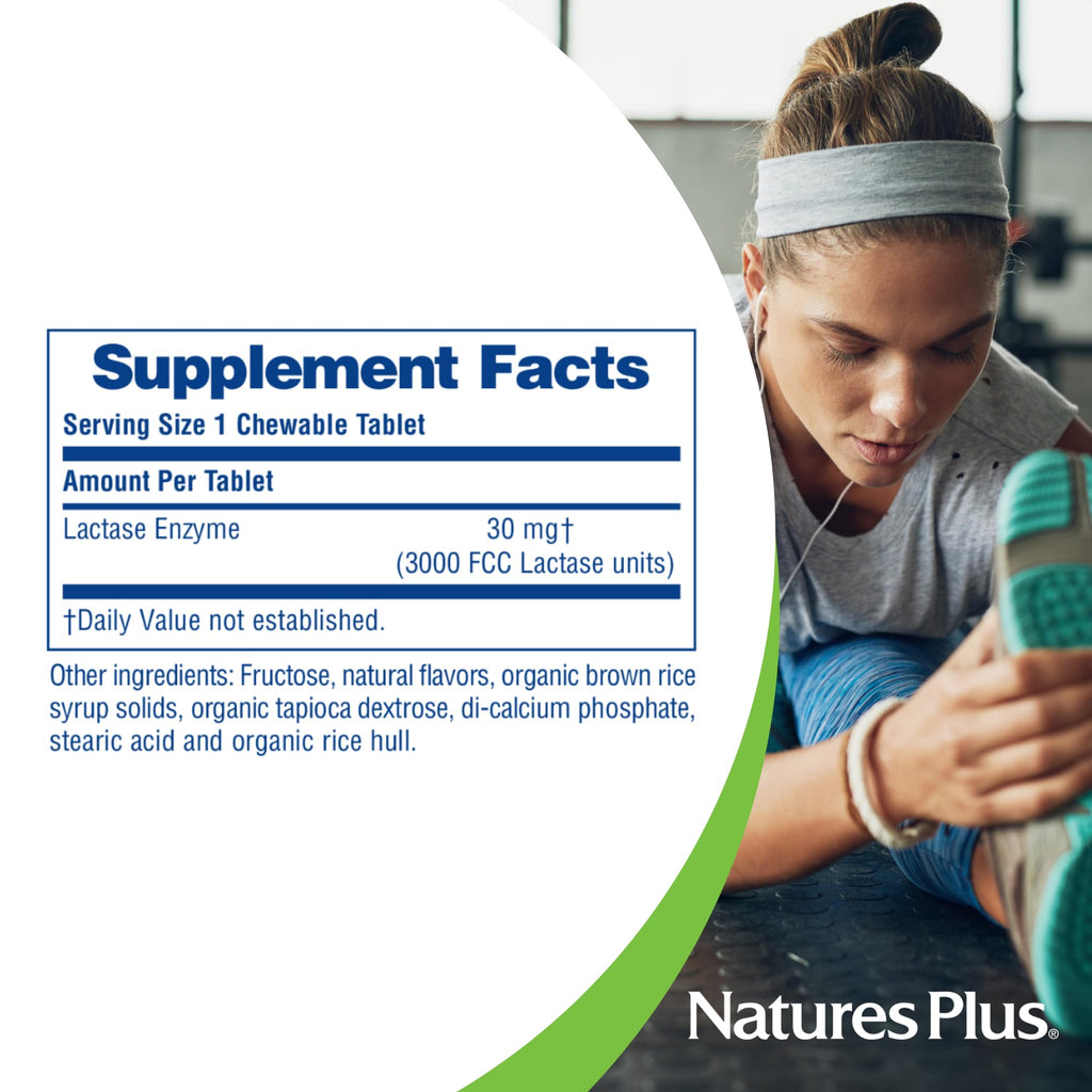 Natural Lactase Enzyme Chewable Tablets Y2982
