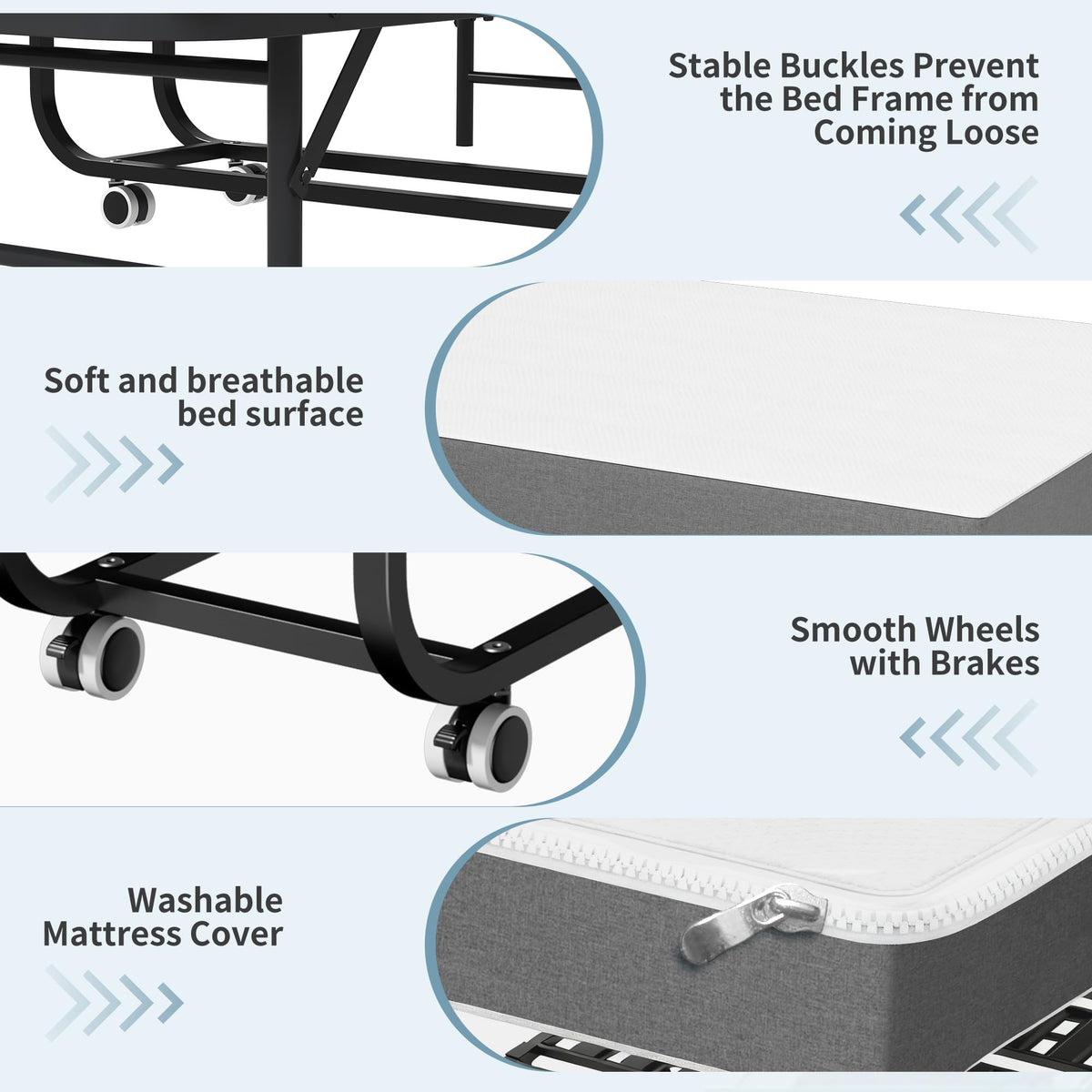 Folding Bed with 5 Inch Mattress R764843