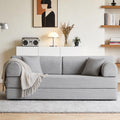 Light Gray Corduroy Convertible Sofa Bed G629