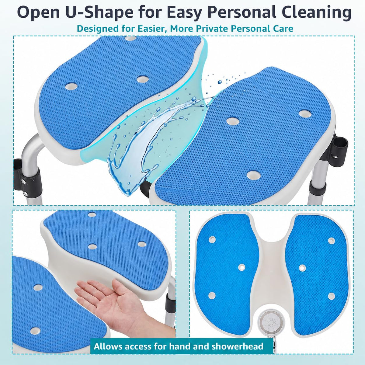 Shower Chair with Arms and Back V370