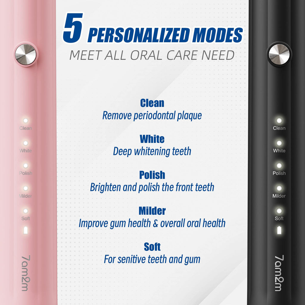 Sonic Electric Toothbrush with 12 Brush Heads 2 Pack N9374