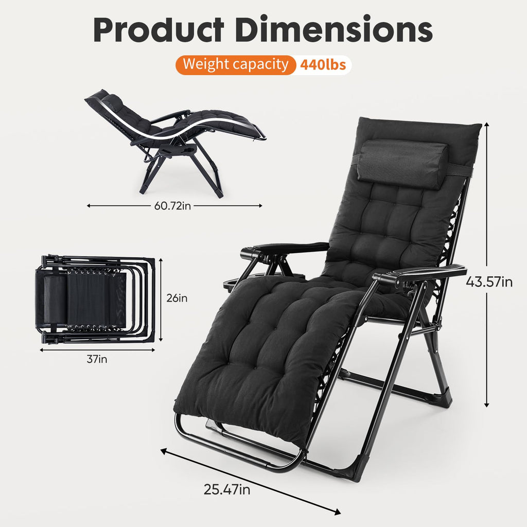 Zero Gravity Chair with Cup Holder Tray T384710