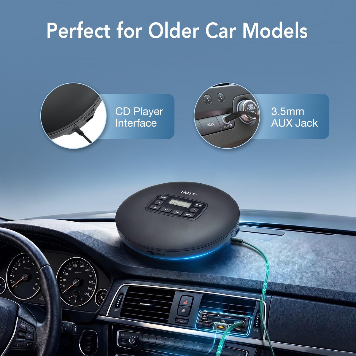 Portable CD Player with Anti-Skip Protection A1458