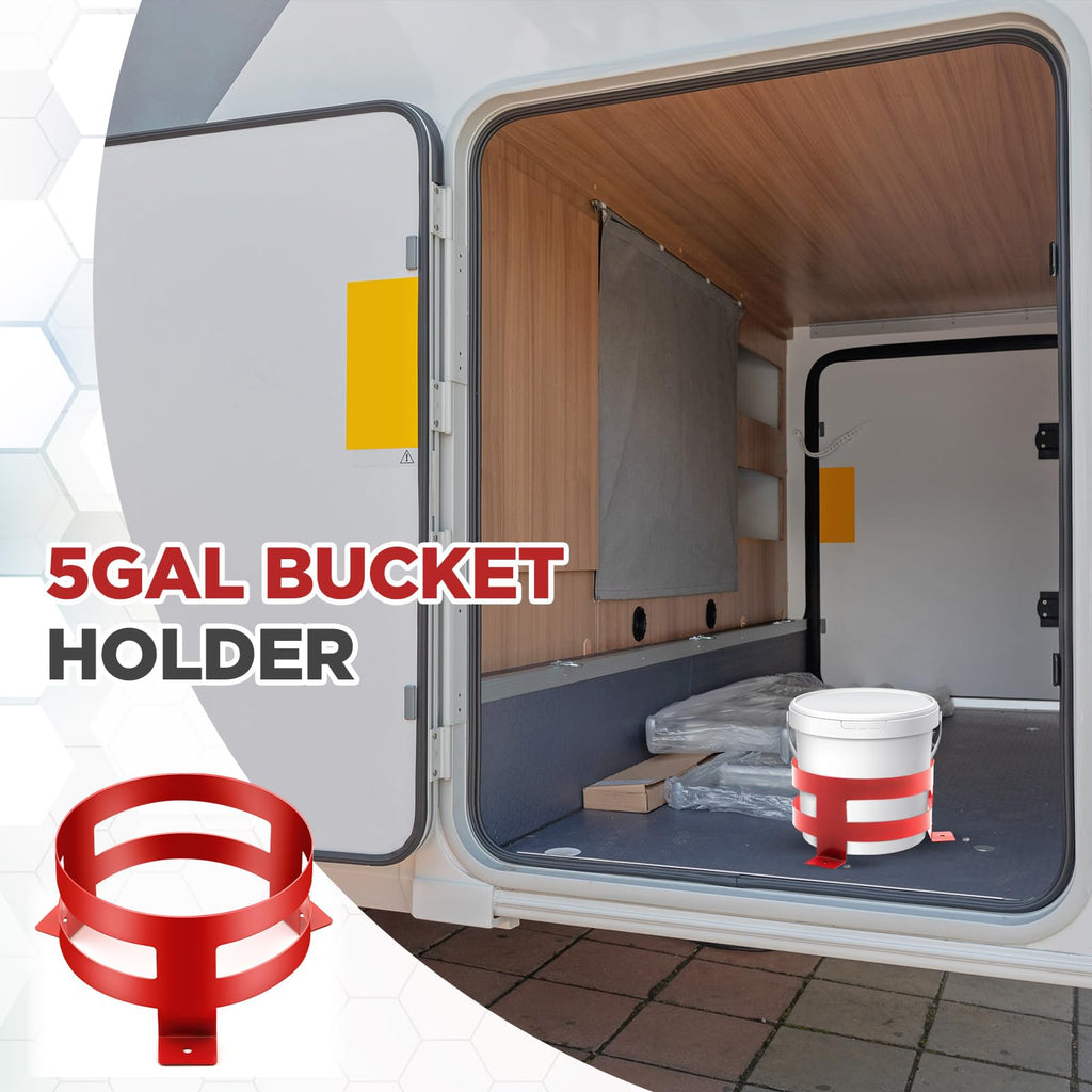 2 Pcs 5 Gallon Red Bucket Holder Mount F3852