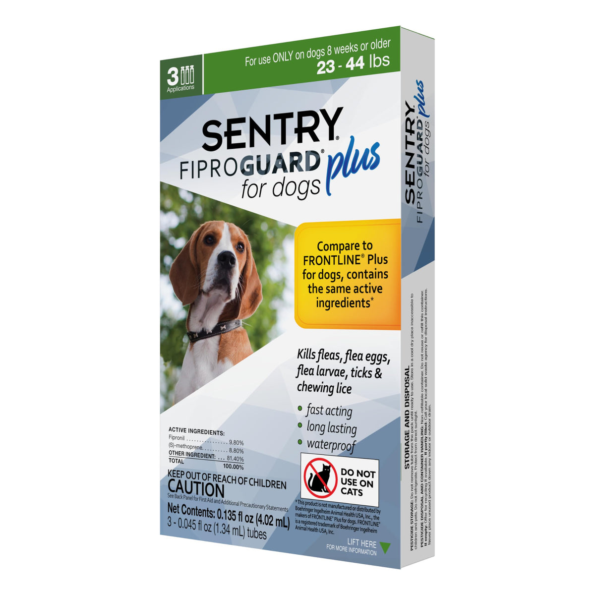 Flea and Tick Prevention for Dogs 23-44 Pounds 3 Month Supply Topical Flea Treatments G17191