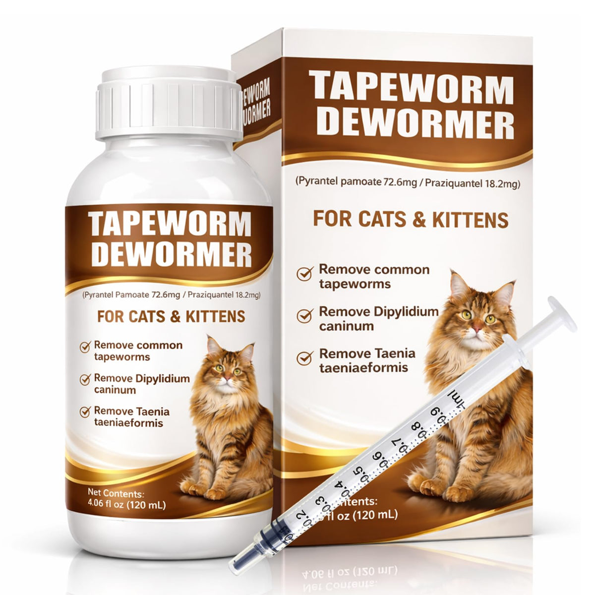 Cat Dewormer Liquid Broad Spectrum Treatment 120ml U1627