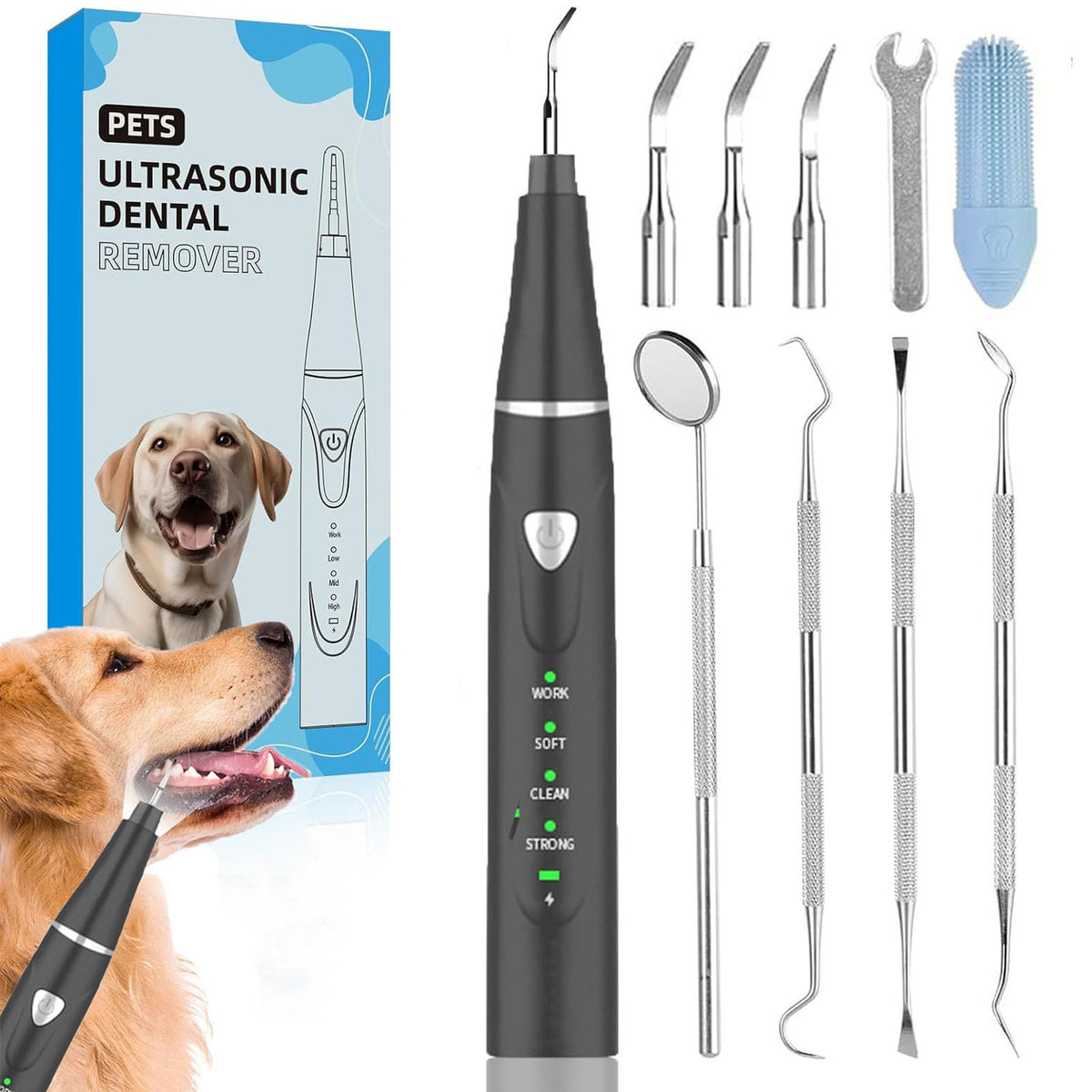 Ultrasonic Pet Plaque Remover with LED Light T95375