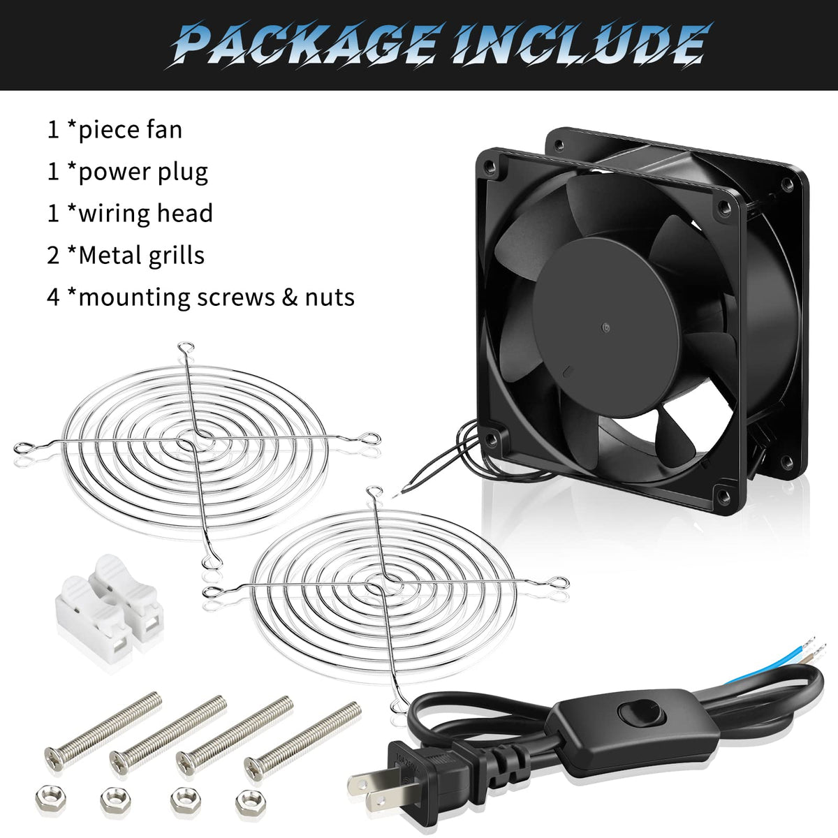 110V 120mm AC Axial Cooling Fan H6640