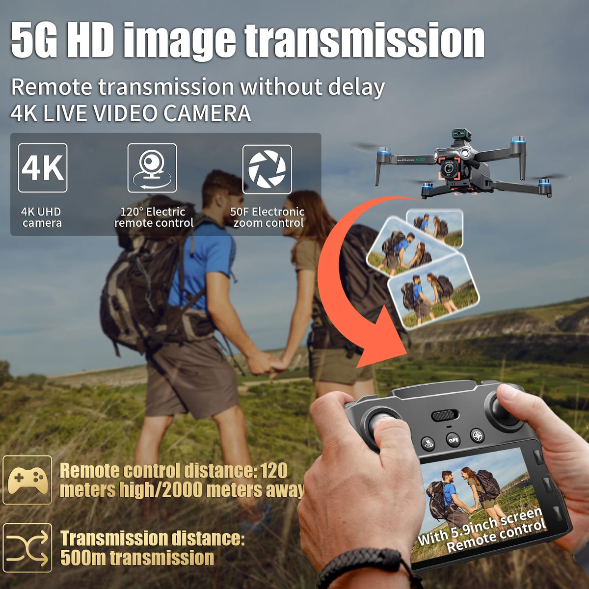 4K Camera Drone with Large Screen F84046