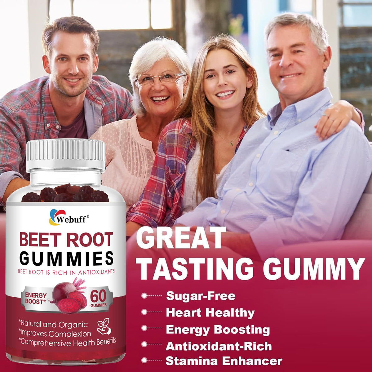 Sugar Free Beet Root Gummies D221