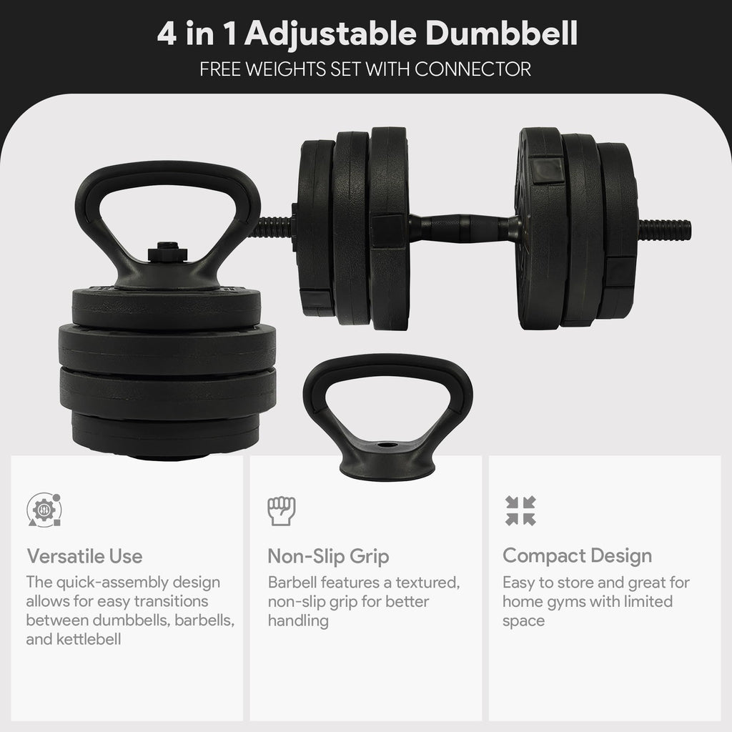Adjustable Dumbbell Set 60 Lbs Black Q88042