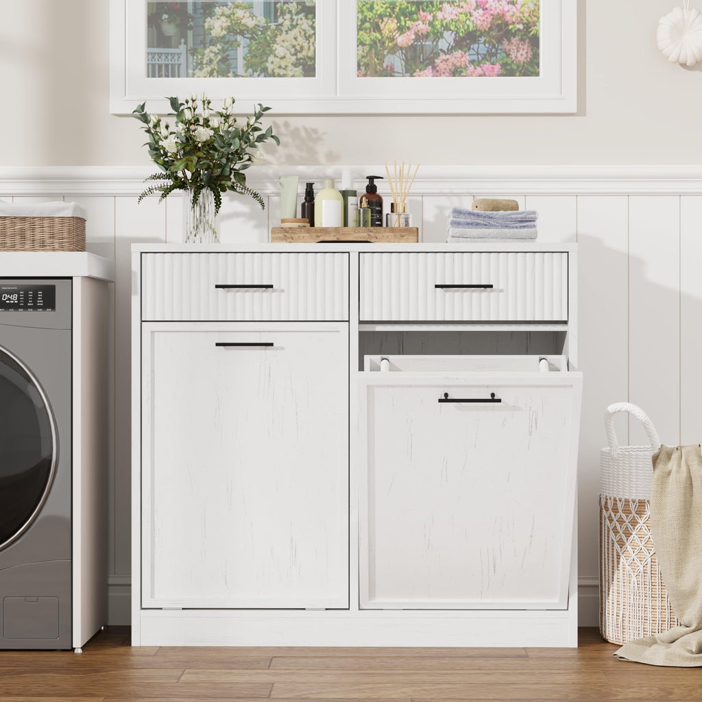 Double Tilt Out Laundry Hamper Cabinet L12263
