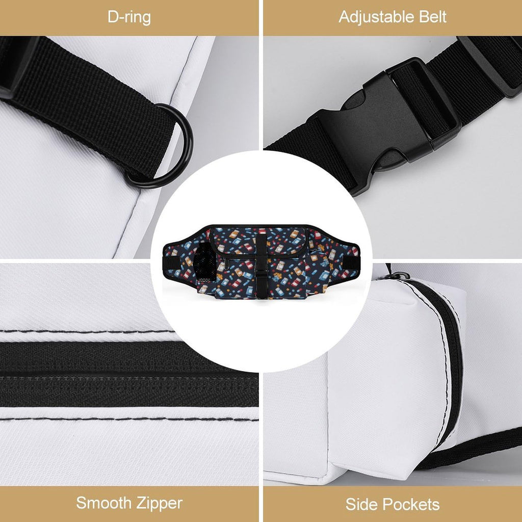 White Dog Walking Fanny Pack Y368096