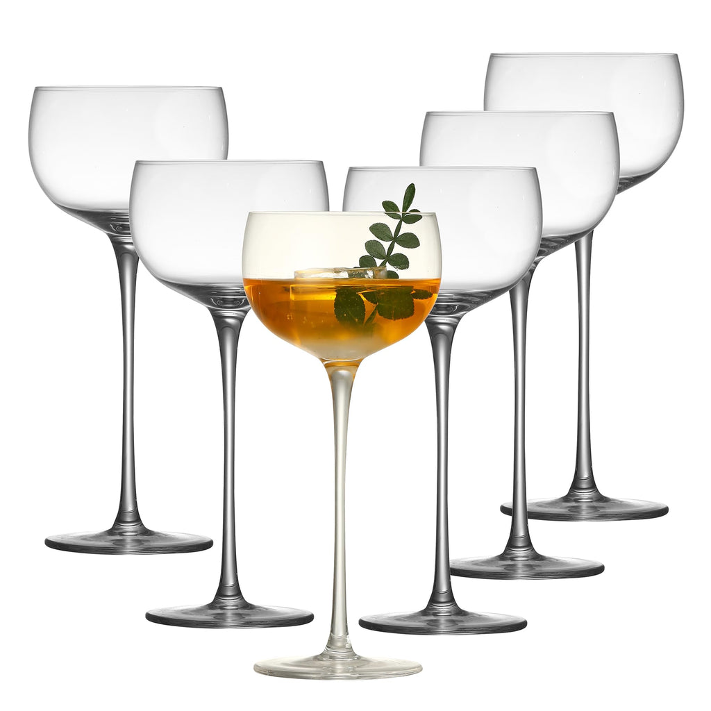 Crystal Cocktail Coupe Glasses, Set of 6 G21829