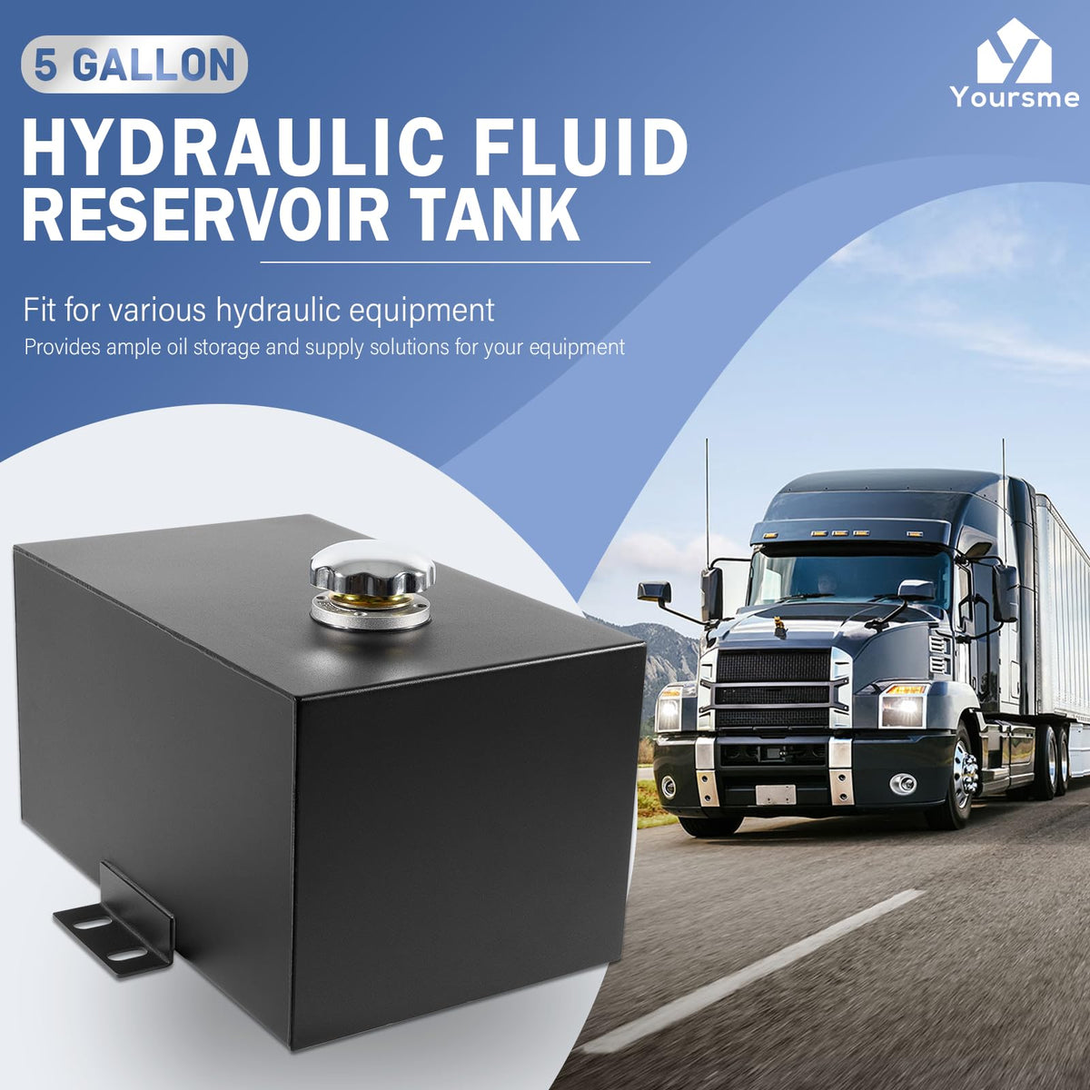 5 Gallon Hydraulic Reservoir Tank 14 Gauge Steel X392479