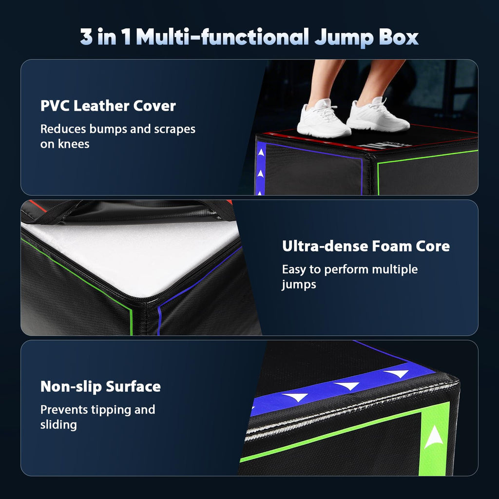 3 in 1 Foam Plyometric Jump Box Q921809