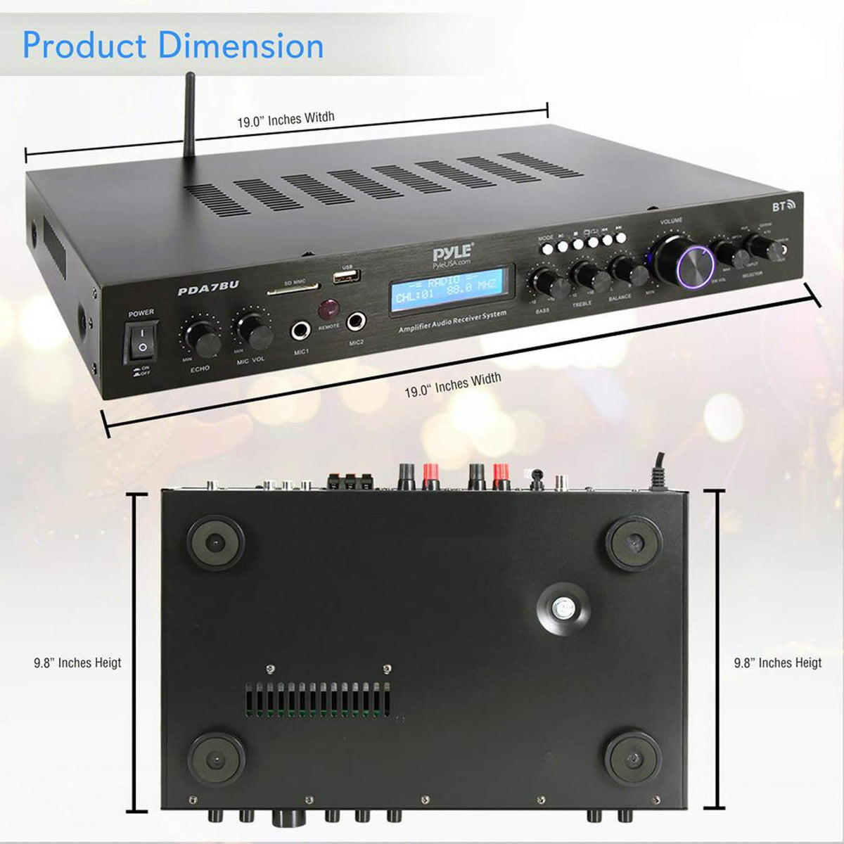 200 Watts 5 Channels Bluetooth Home Theater Amplifier L328