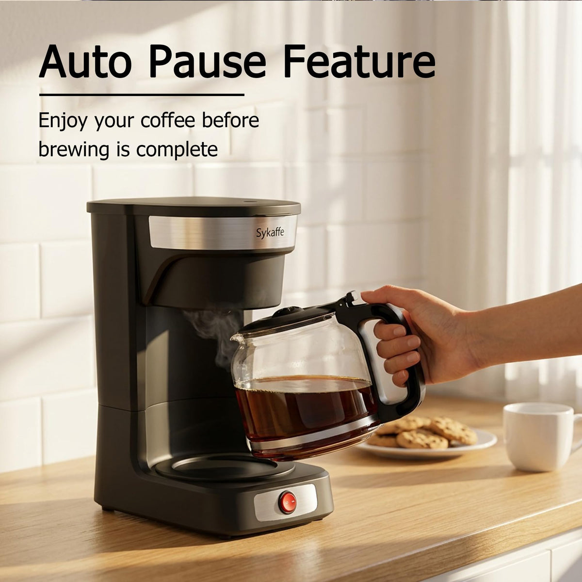 12 Cup Drip Coffee Maker with Reusable Filter Q307