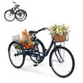24/26 Inch 7 Speed Adult Tricycle with Folding Basket Y408
