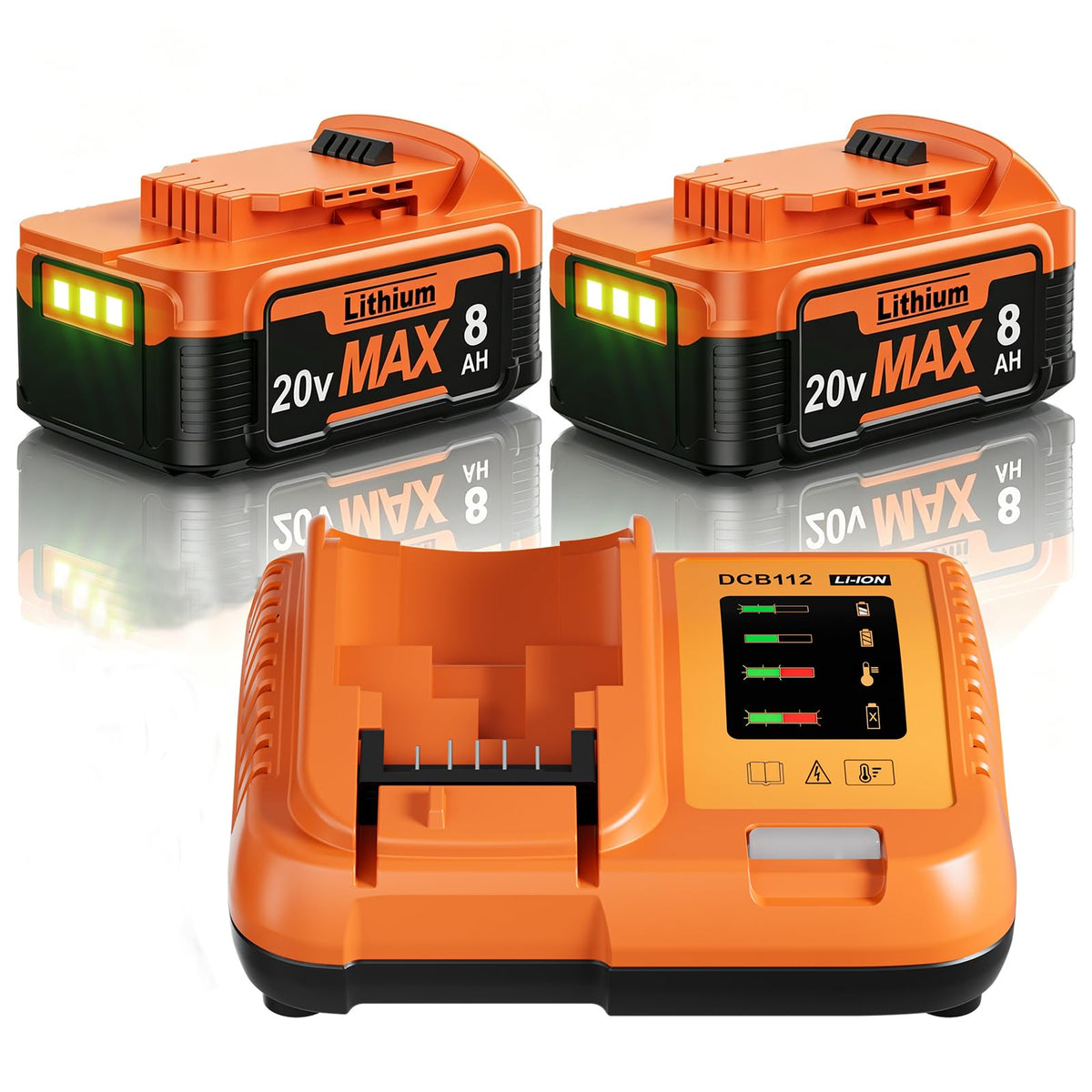 8000mAh Replacement Battery and Charger W8651