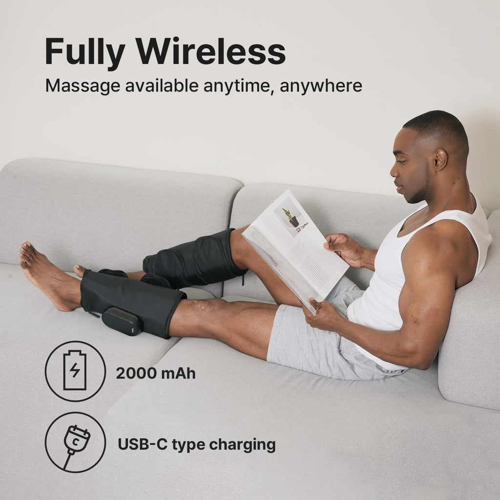 Heated Air Compression Cordless Leg Massager with Extension (Pair) P199333