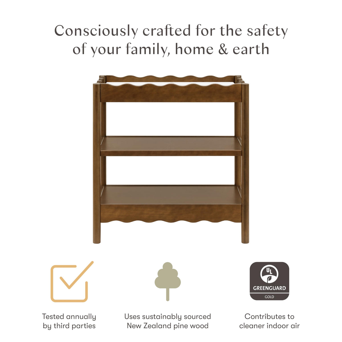 Changing Table in Natural Walnut I1475