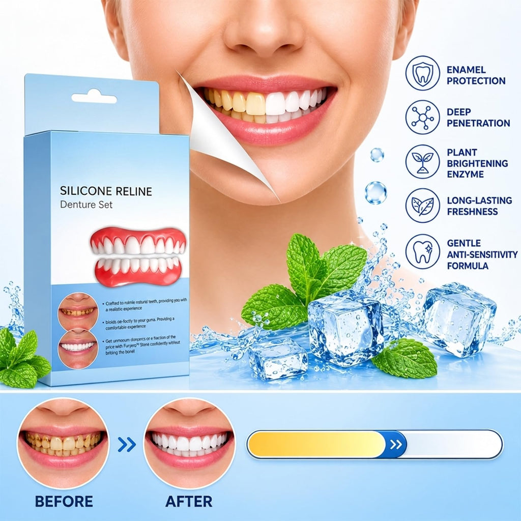 Silicone Dentures Set for Upper and Lower S24649