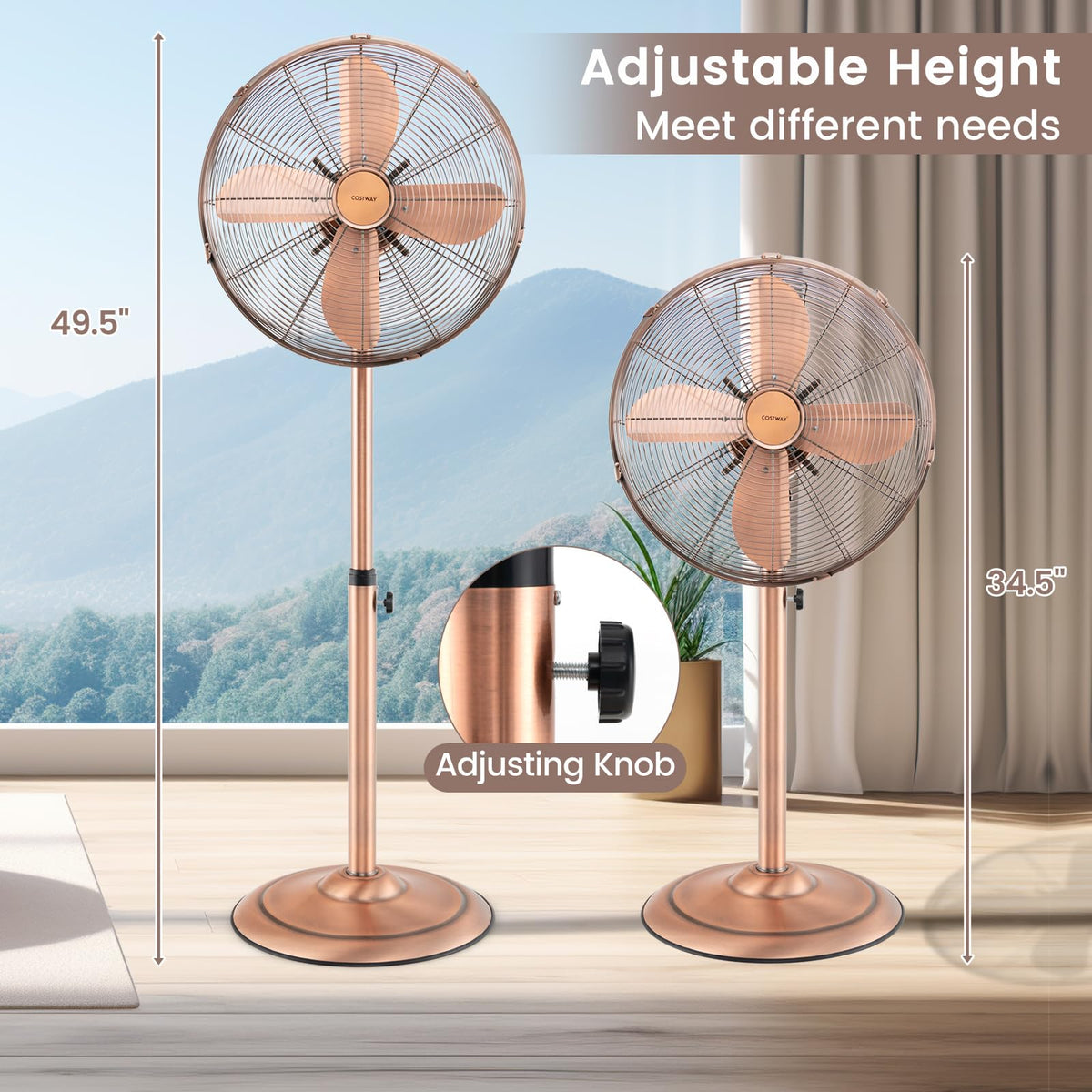 16" Metal Pedestal Fan V463