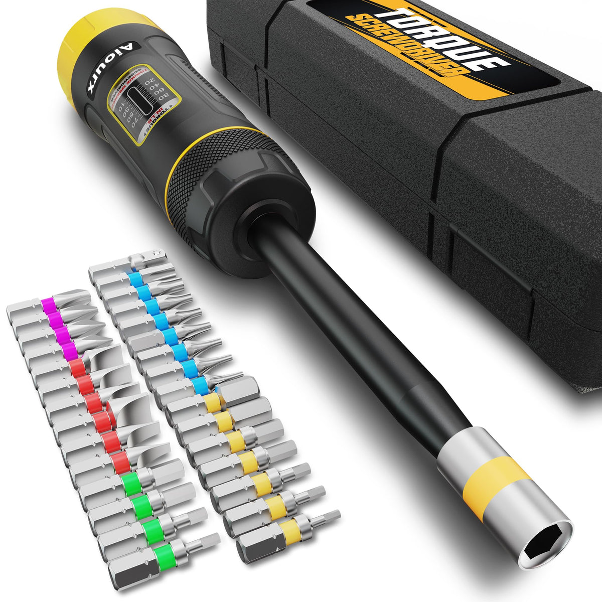 32 Piece 1/4" Drive Long Shank Torque Screwdriver Set N5716