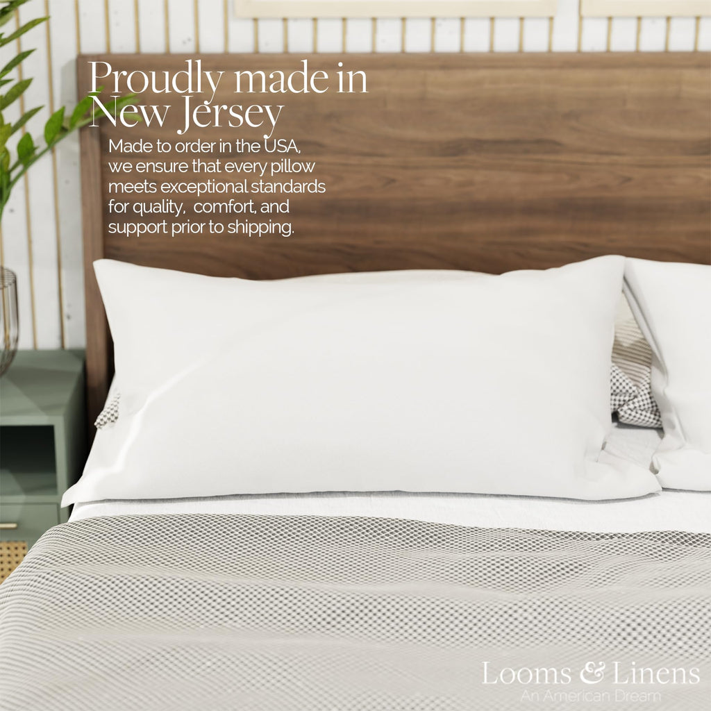 King Size Pillows Set of 2 20 x 36 Hypoallergenic Down Alternative Pillow Inserts Z882