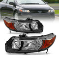 Black 2 Door Headlights Pair Y18404