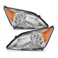 Headlight Left Right Lens Chrome Housing V418
