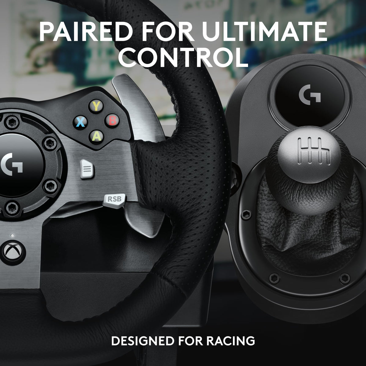 Racing Wheel and Pedals with Shifter - Black U341207