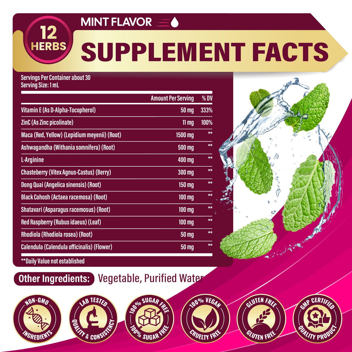 Maca Root Liquid Drops with Ashwagandha 1 Fl Oz Z46476