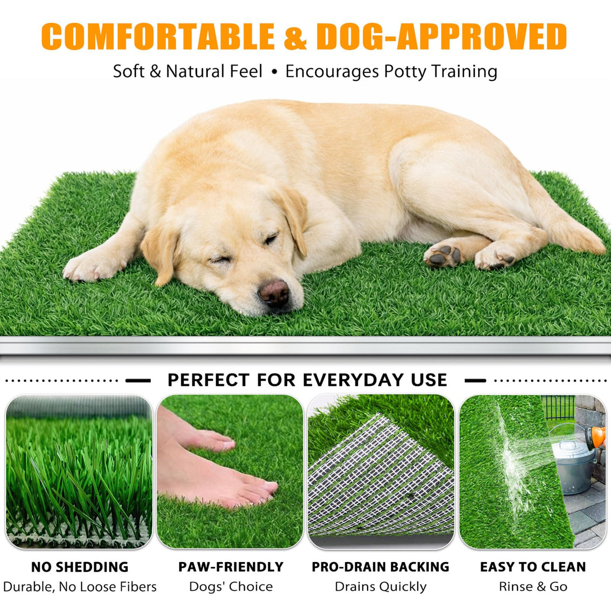 Grass Pee Pad with Stainless Steel Tray L3448