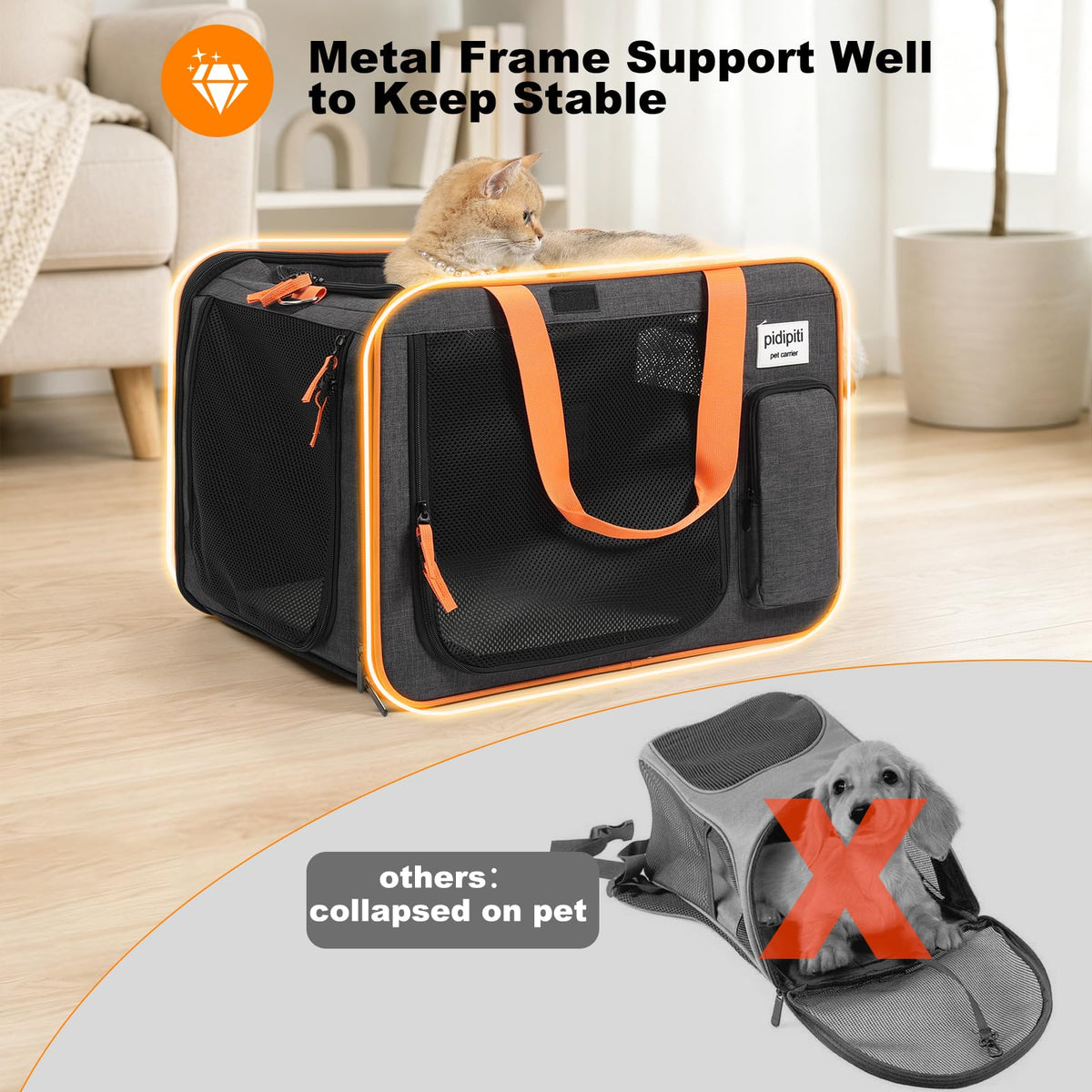 Expandable Large Cat Carrier D295