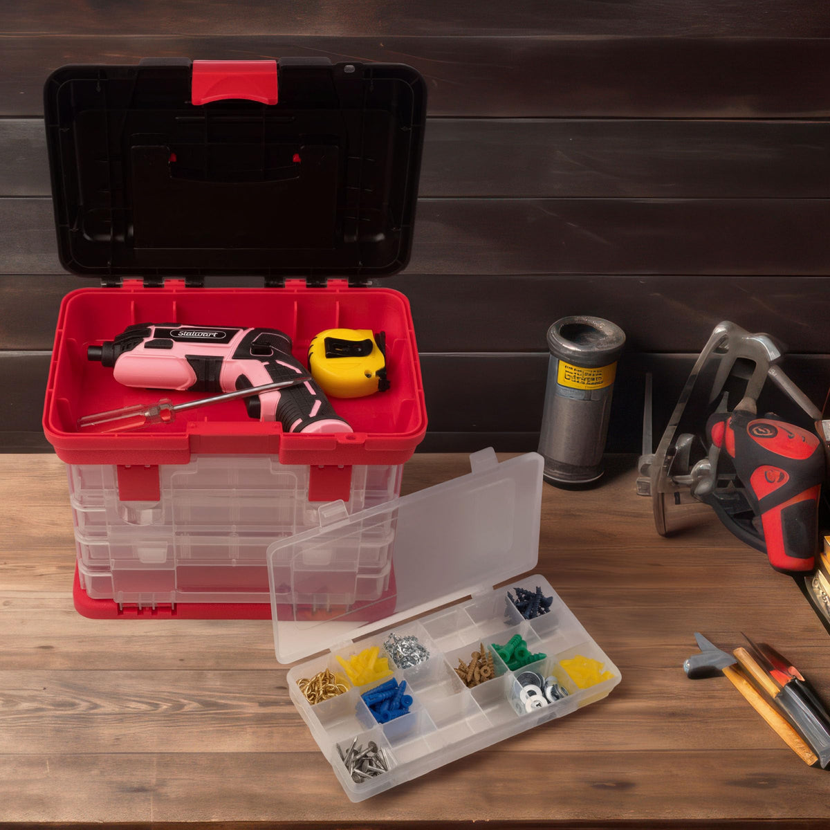 Portable Tool Box Small Parts Organizer with Drawers Z922908
