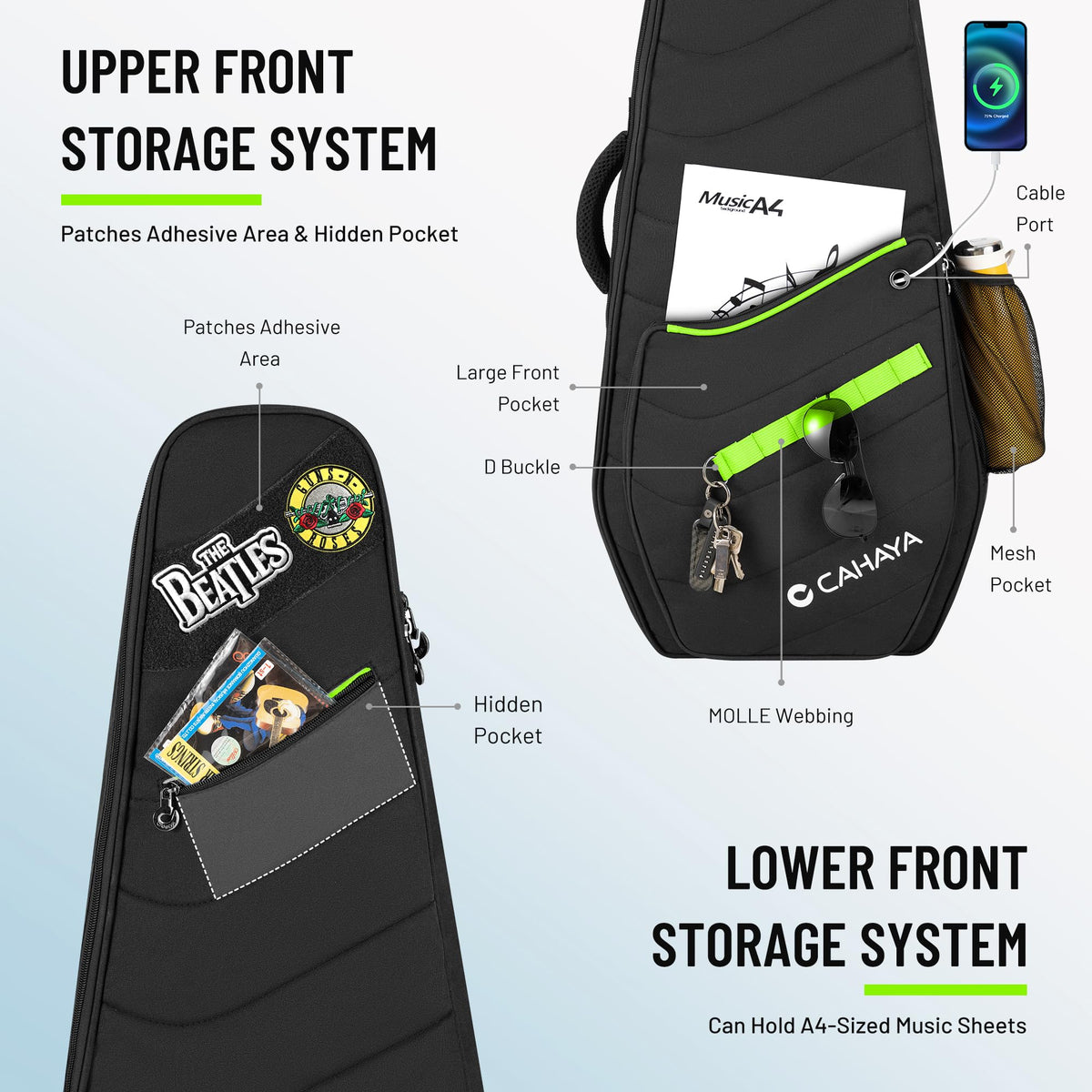 0.47in Thick Padding Electric Guitar Bag Y429474
