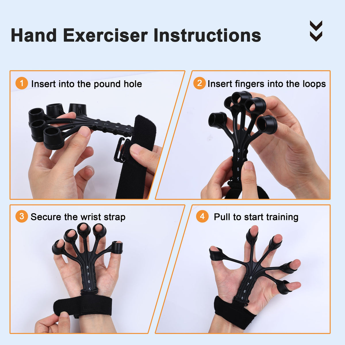 5PCS Grip Strength Trainer Kits B680