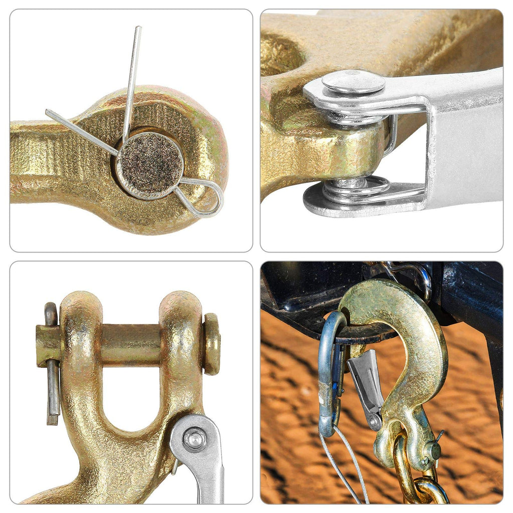 3/8 Inch Clevis Slip Hook with Safety Latch, 18000 Lb Capacity U970537