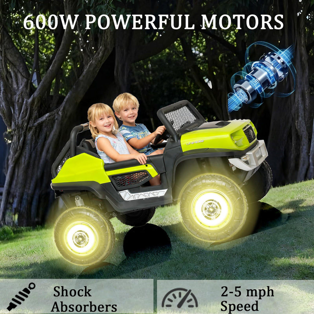 Green 2-Seater 24V Ride On Truck T803734