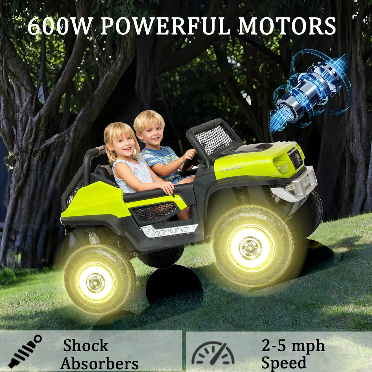 Green 2-Seater 24V Ride On Truck T803734