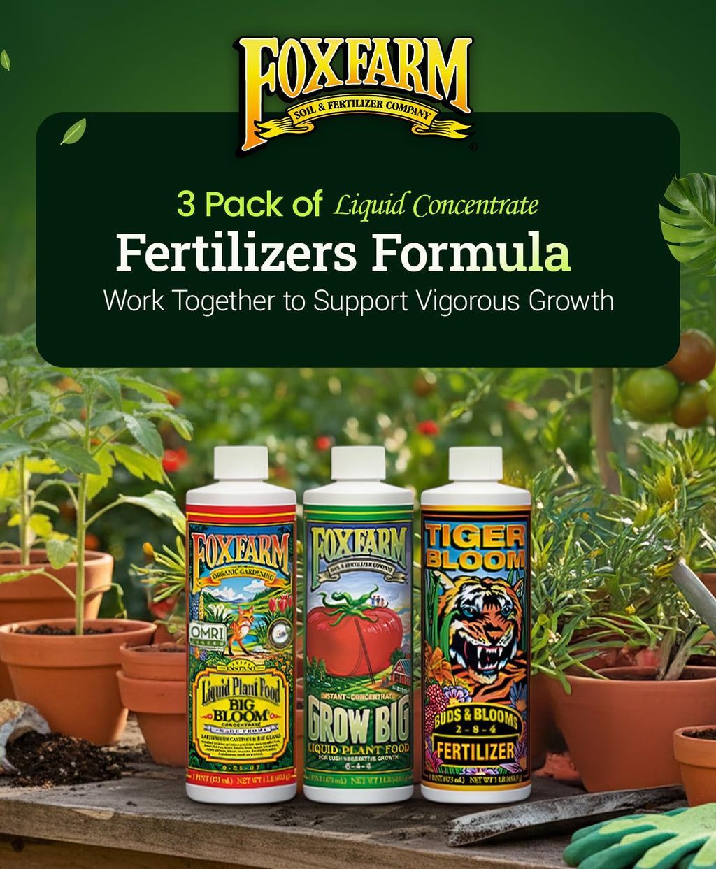 Liquid Fertilizer Trio Pack 3 Pint Bottles N3124