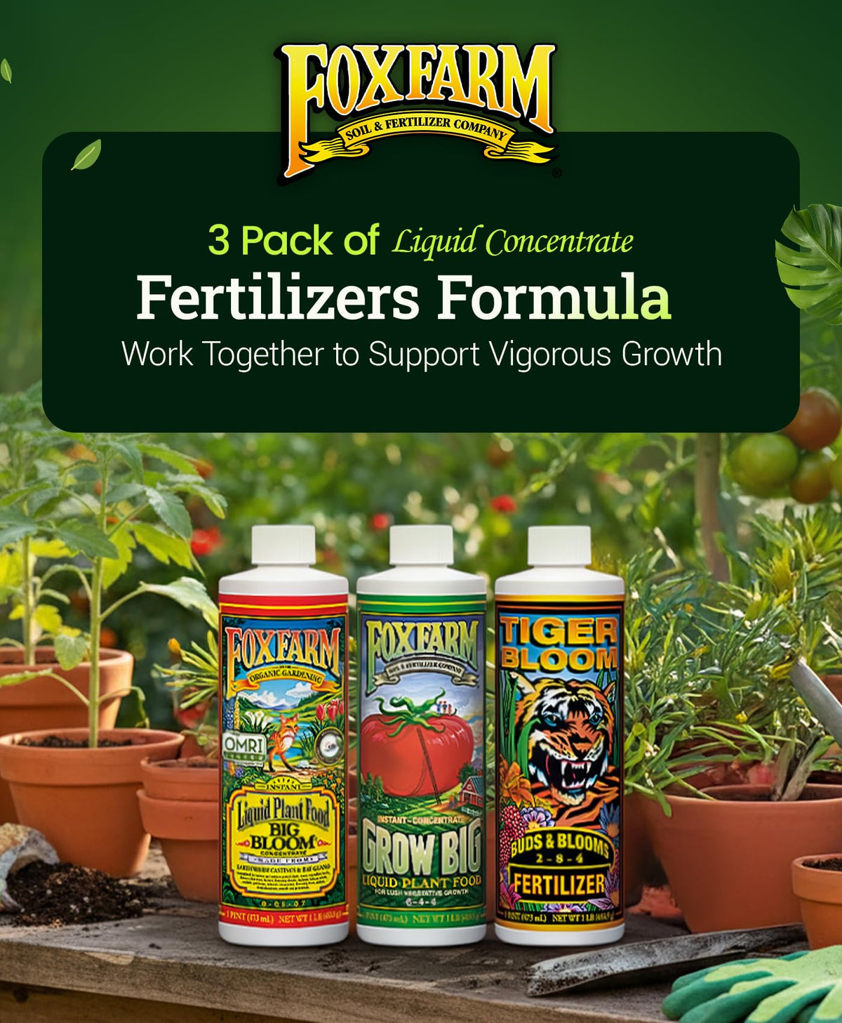 Liquid Fertilizer Trio Pack 3 Pint Bottles N3124