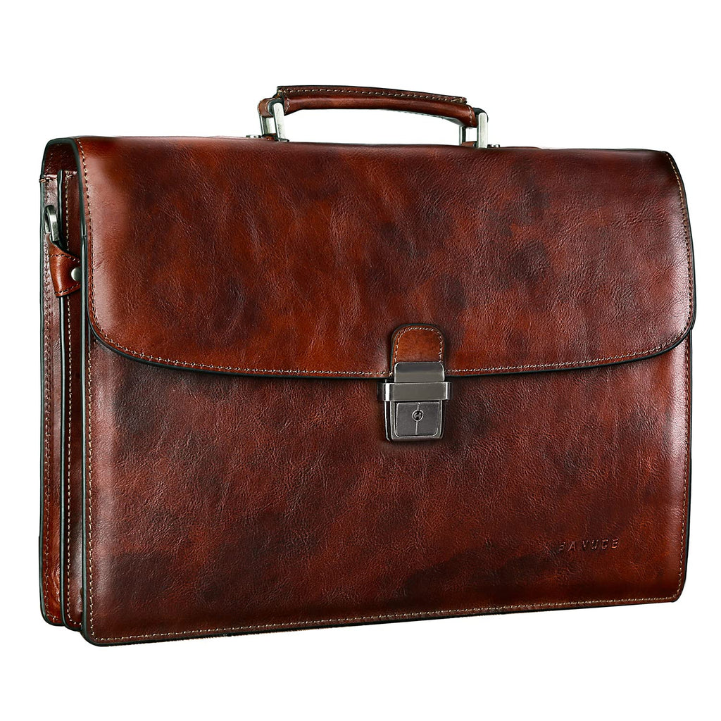 Full Grain Leather Briefcase Y597