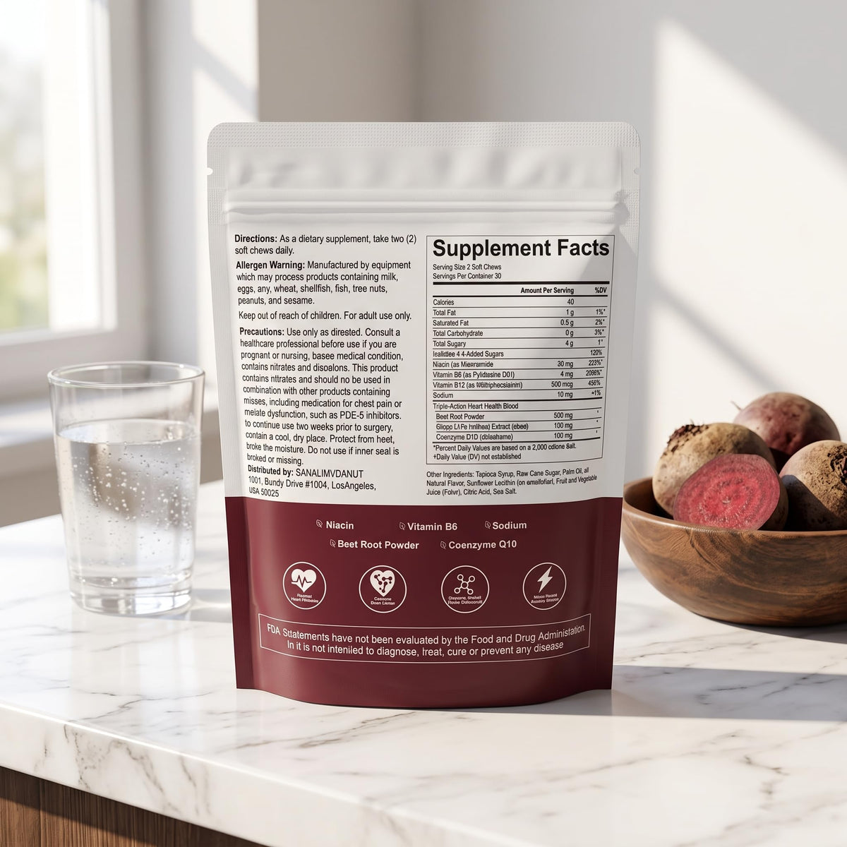 Beet Chews 4-in-1, 60 Count E801805